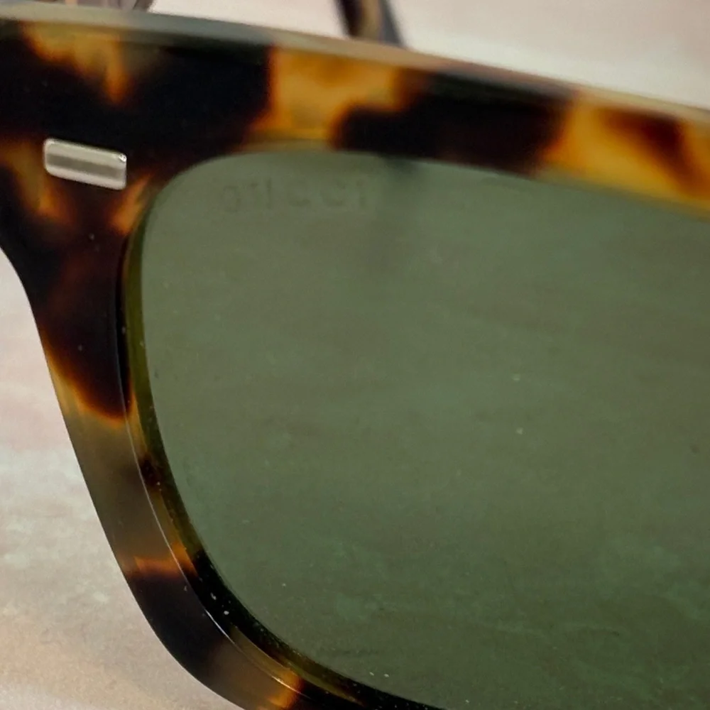 Authentic Gucci tortoise shell sunglasses - left arm broken, right arm intact